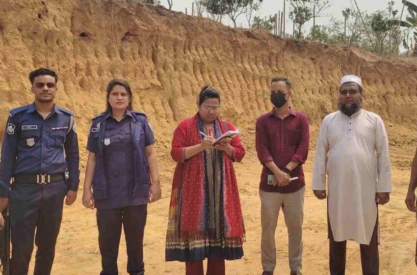 রামগড়ে পাহাড় কাটার দায়ে দুইজনকে ১ লক্ষ টাকা জরিমানা